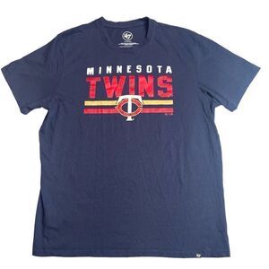 Minnesota Twins ‘47 Brand MLB Navy Short-Sleeve Baseball T-Shirt Men Size XL